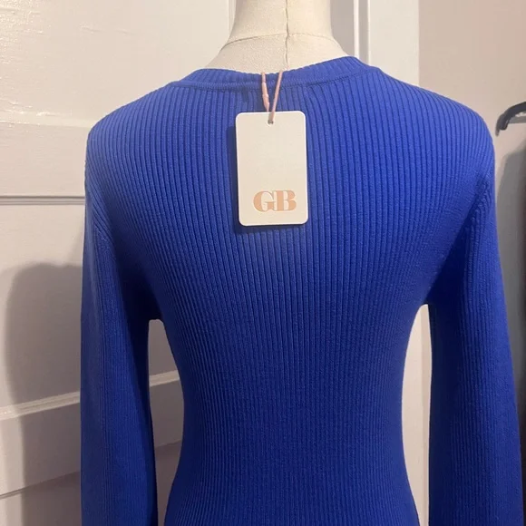 NWT ~ Gianni Bini Blue Knit sweater Dress - Picture 2 of 4